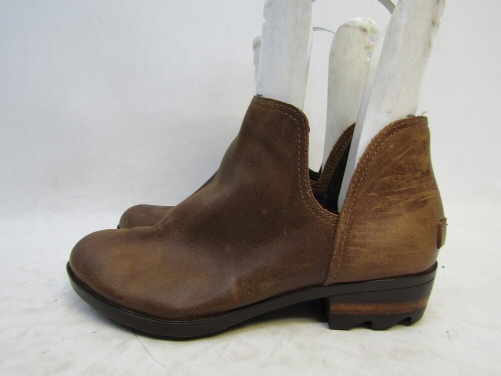 Sorel Womens Size 8 M Brown Leather Chelsea Ankle Boots Booties